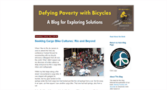 Desktop Screenshot of blogdefyingpovertywithbicycles.org